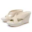 Fashion Black Beach Street Wear Pierced Womens Sandals 2024 9 cm Wedges Open / Peep Toe Sandals High Heels