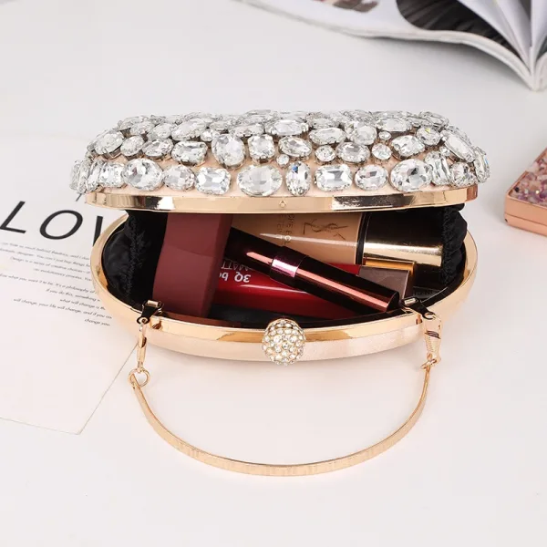Sparkly Silver Rhinestone Evening Party Handbag 2025