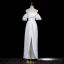 Vintage Schlicht Weiß Satin Asymmetrisch Ballkleider 2023 Off Shoulder Kurze Ärmel Rückenfreies Ball Festliche Kleider