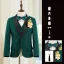 Fall Winter Dark Green Long Sleeve 6-piece Boys Wedding Suits 2025 Body Jewellery Coat Pants Shirt Tie Vest