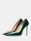 Sexy Dunkelgrün Abend Lackleder Pumps 2026 10 cm Stilettos Spitzschuh Hochhackige