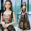 Vintage / Retro Black Gold Printing Satin Prom Dresses 2022 A-Line / Princess Spaghetti Straps Sleeveless Backless Floor-Length / Long Prom Formal Dresses