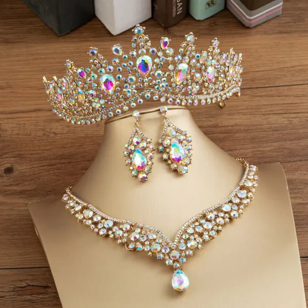 Fashion White Crystal Rhinestone Wedding Tiara Bridal Hair Accessories 2022 Alloy