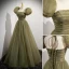 Modest / Simple Clover Green Pearl Sequins Prom Dresses 2022 A-Line / Princess Strapless Short Sleeve Backless Floor-Length / Long Prom Formal Dresses
