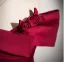 Vintage / Retro Burgundy Satin Prom Dresses 2024 Ball Gown Off-The-Shoulder Sleeveless Backless Floor-Length / Long Prom Formal Dresses