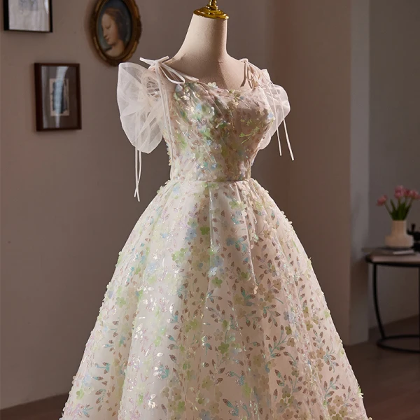 Flower Fairy Multi-Colors Sequins Appliques Short White Homecoming Graduation Dresses 2024 A-Line / Princess Scoop Neck Short Sleeve Backless Formal Dresses