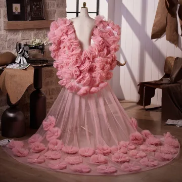 Bloemenfee Candy Roze Handgemaakt Appliques Gala Sjaal 2026 Tule
