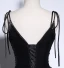Classique Noire Perlage Paillettes Satin Robe De Bal 2024 Robe Boule V-Cou Sans Manches Dos Nu Longue Promo Robe De Ceremonie