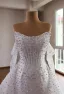 Luxus / Herrlich Weiß Handgefertigt Perlenstickerei Perle Strass Brautkleider / Hochzeitskleider 2026 Meerjungfrau Bandeau Ärmellos Rückenfreies Sweep / Pinsel Zug