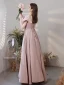 Glamour Princesse Noeud Rose Sombre Robe De Bal 2021 Bustier Sans Manches Bretelles croisées Longue Satin De Fiançailles Robe De Soirée
