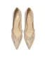 Bling Bling Champagne Rhinestone Leather Wedding Shoes 2026 8 cm Stiletto Heels Pointed Toe Wedding Pumps