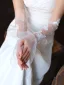 Elegant White Lace Flower Wedding Bridal Gloves 2025 Tulle
