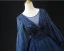 Vintage / Retro Navy Blue Beading Sequins Glitter Short Prom Dresses 2024 A-Line / Princess Scoop Neck Long Sleeve Backless Formal Dresses