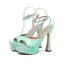 Sexy Rougissant Rose Cocktail Sandales Femme 2022 14 cm Talons Aiguilles Bride Cheville Peep Toes / Bout Ouvert Sandales Talons Hauts