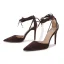 Chic / Beautiful Summer Brown Evening Party Womens Sandals 2022 Ankle Strap 10 cm Stiletto Heels Pointed Toe Sandals High Heels