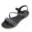 Bruin Comfortabel Strand Vlecht Platte Sandalen Dames 2022 Peep Toe Sandalen