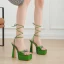Sexy Gold Evening Party Rhinestone Bow Womens Sandals 2023 Ankle Strap 15 cm Stiletto Heels Open / Peep Toe Sandals High Heels