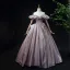 Elegant Glitter Purple Prom Dresses 2025 Ball Gown Strapless Sleeveless Backless Sweep Train Prom Formal Dresses