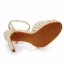 Sexy Champagne Pearl Wedding Shoes 2024 Ankle Strap 10 cm Stiletto Heels Open / Peep Toe Wedding Sandals High Heels