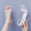 Minimaliste Blanche 10 cm Talons Aiguilles Bride Cheville Chaussure De Mariée 2025 Mariage Talons Hauts Sandales Peep Toes / Bout Ouvert Chaussure De Mariée