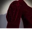 Vintage / Retro Burgundy Sequins Velvet Prom Dresses 2023 A-Line / Princess Square Neckline Short Sleeve Backless Floor-Length / Long Formal Dresses