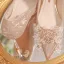 Charmant Champagner Glanz Strass Pailletten Brautschuhe 2023 8 cm Stilettos Spitzschuh Hochzeit Pumps Hochhackige