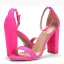 Sexy Rouge Daim Soirée Sandales Femme 2022 Bride Cheville 10 cm Talons Épais Peep Toes / Bout Ouvert Sandales Talons Hauts