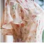 Style Chinois Chic / Belle Beige Impression Cheongsam 2024 Trompette / Sirène Col Haut Manches Courtes Longue