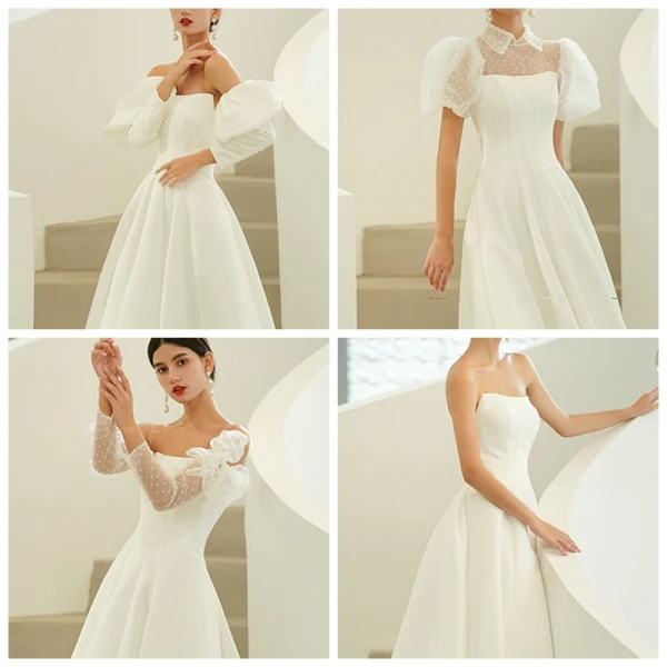 Elegant High-end Ivory Prom Dresses 2022 A-Line / Princess Strapless Short Sleeve Backless Floor-Length / Long Prom Formal Dresses