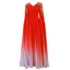 Chic / Belle Rouge Dégradé De Couleur Robe De Bal 2022 Princesse V-Cou Perlage Paillettes Manches Longues Longue Robe De Ceremonie