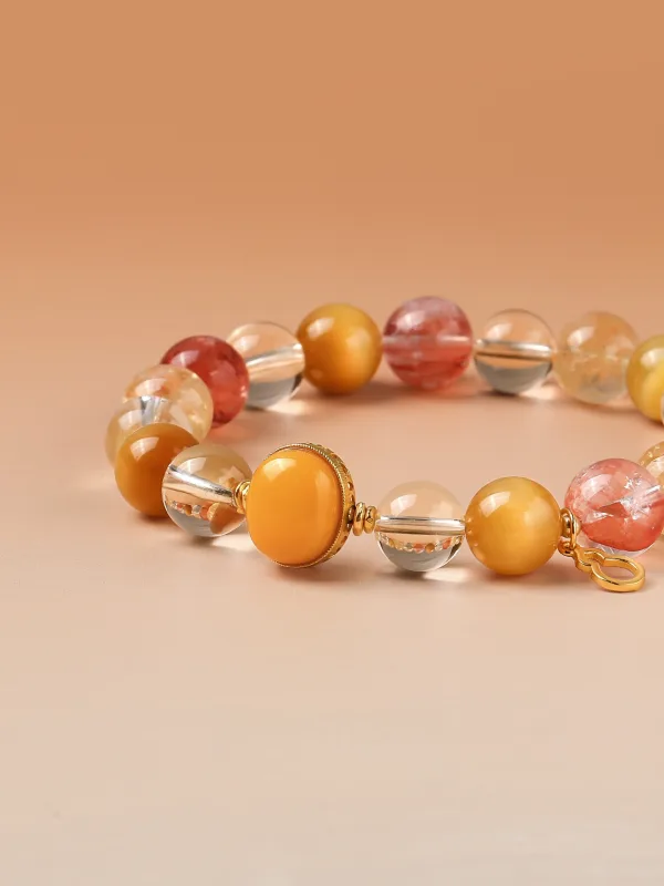 Mode Jaune Fait main Cristal Naturel Ambre Bracelets 2025 Accessorize