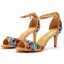Chic / Beautiful Gold Evening Party Multi-Colors Rhinestone Womens Sandals 2023 Ankle Strap 7 cm Stiletto Heels Open / Peep Toe Sandals High Heels