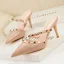 Sexy Black Rivet Evening Party Womens Shoes High Heels 2022 7 cm Stiletto Heels Pointed Toe Womens Shoes