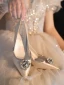 Fantastisk Elfenben Pärla Rhinestone Brudskor 2022 Läder 8 cm Stilettklackar Spetsiga Bröllop Pumps Högklackade