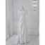 Élégant Blanche Satin Robe De Bal 2023 Princesse Encolure Carrée Gonflée Manches Courtes Dos Nu Train De Balayage Promo Robe De Ceremonie