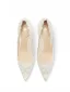 Elegant White Lace Flower Wedding Shoes 2026 Leather 8 cm Stiletto Heels Pointed Toe Wedding Pumps High Heels