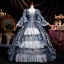 Medieval Vintage / Retro Olive Green Lace Flower Bow Prom Dresses 2025 Ball Gown Square Neckline Bell sleeves Backless Floor-Length / Long Prom Formal Dresses