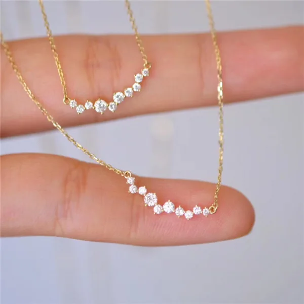 Charming Gold Rhinestone Sterling Silver Prom Necklaces Accessories 2023