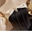Audrey Hepburn Style Black Prom Dresses 2024 Ball Gown Strapless Puffy Short Sleeve Backless Bow Floor-Length / Long Prom Formal Dresses