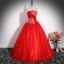 Schöne Rot Strass Pailletten Ballkleider 2024 Ballkleid Bandeau Ärmellos Rückenfreies Schleife Lange Ball Festliche Kleider