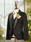 Fall Winter Black 6-piece Long Sleeve Boys Wedding Suits 2025 Body Jewellery Coat Pants Shirt Tie Vest
