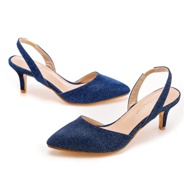 Bling Bling Himmelblau Pailletten Ball Sandalen Damen 2023 6 cm Stilettos Spitzschuh Sandaletten Hochhackige
