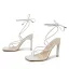 Sexy Schwarz Cocktail Sandalen Damen 2022 Knöchelriemen 10 cm Stilettos Spitzschuh Sandaletten Hochhackige