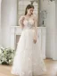 Elegant White Pearl Lace Butterfly Prom Dresses 2023 A-Line / Princess Spaghetti Straps Sleeveless Backless Floor-Length / Long Formal Dresses