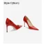 Schöne Rot Laser Abend Pumps 2023 Leder 12 cm Stilettos Spitzschuh Pumps Hochhackige