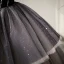 Fashion Black Rhinestone Sequins Cascading Ruffles Flower Girl Dresses 2023 Ball Gown Scoop Neck Birthday Short Sleeve Floor-Length / Long