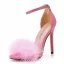 Sexy Rougissant Rose Daim Promo Sandales Femme 2024 Bride Cheville 11 cm Talons Aiguilles Peep Toes / Bout Ouvert Sandales Talons Hauts