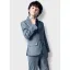 Fashion Navy Blue 5-piece Long Sleeve Boys Wedding Suits 2022 Coat Pants Shirt Tie Vest Wedding
