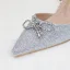 Sparkly Red Rhinestone Bow Evening Party Womens Sandals Clutch Bags 2023 8 cm Stiletto Heels Pointed Toe Sandals High Heels Clutch Bags