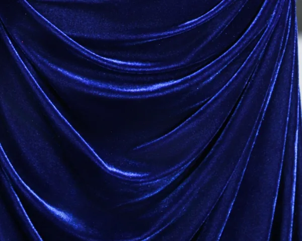 Vintage / Retro Royal Blue Velvet Prom Dresses 2026 Trumpet / Mermaid Square Neckline 3/4 Sleeve Backless Floor-Length / Long Formal Dresses
